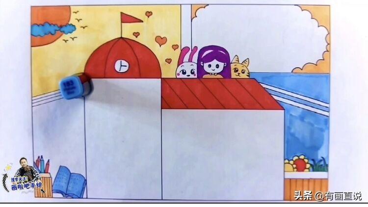 分享三款万能手抄报模板临摹素材（收藏留给孩子在家学画画）