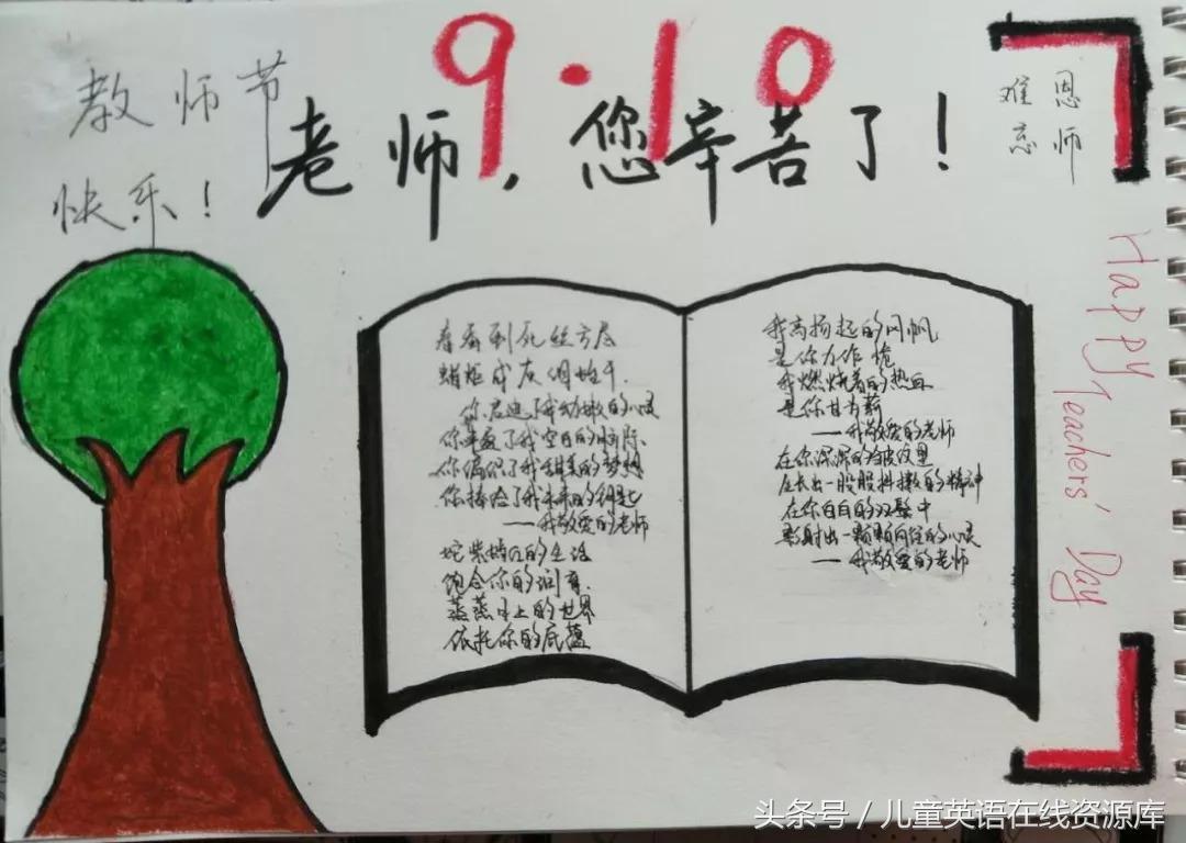 教师节感恩老师主题手抄报内容（纸短情长 感谢师恩）