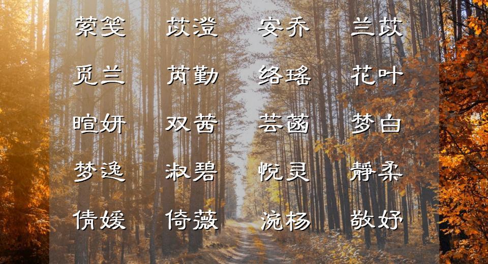 优雅的两个字名字起什么好（这里有11个推荐）