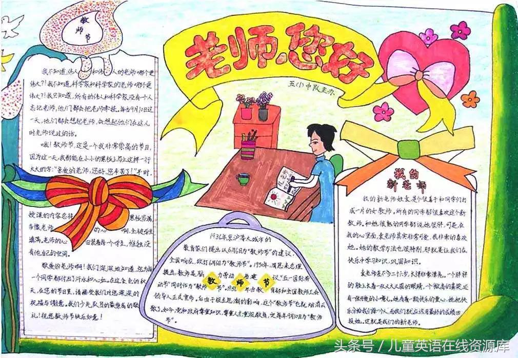 教师节感恩老师主题手抄报内容（纸短情长 感谢师恩）