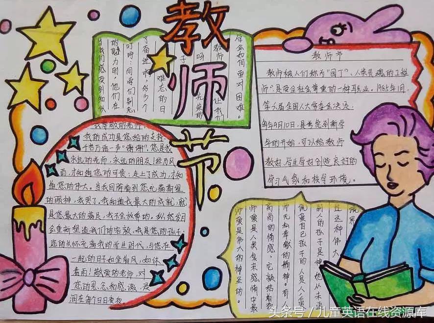 教师节感恩老师主题手抄报内容（纸短情长 感谢师恩）